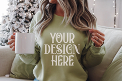 Christmas Gildan 18000 Irish Green Crewneck Sweatshirt Mocku Product Image 1