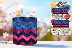 Colorful Glitter Stripe Pattern 11oz/15oz Mug Wrap for Product Image 1
