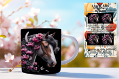 Trendy 11oz Mug Wrap Png Template , Horse Product Image 1