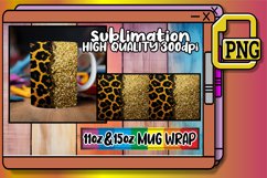 Leopard Luxe &amp; Floral Fusion Mug Sleeves 15oz 11oz Product Image 1