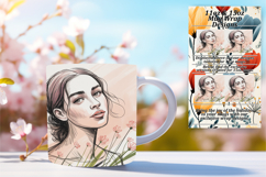 Unique 11oz Mug Wrap Png Template , Beauty Woman Product Image 1