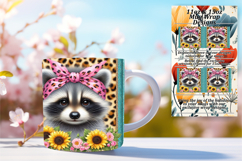 GLAMOROUS 15oz Mug Wrap PNG Design , Cute Animals Product Image 1