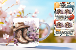 Custom 11oz Mug Wrap Png Artwork , Western Product Image 1