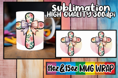 Charming whispers 11oz 15oz sublimation wrap, Cross and Bow Product Image 1