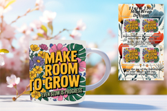 Luxurious 11oz Png Mug Wrap Template , Flower Quote Product Image 1