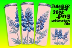 Watercolor Floral Tumbler Wrap Design for Sublimation 20oz Product Image 1