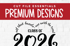 Class of 2026 svg, cute heart grad svg, 2026 graduate senior Product Image 4