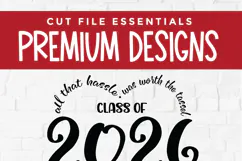 Class of 2026 svg, cute heart grad svg, 2026 graduate senior Product Image 4