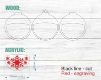 christmas ornaments snowflakes svg, custom ornaments svg Product Image 3