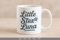 Little Star Luna SVG Personalized Name Design for Kids' Gift Product Image 2