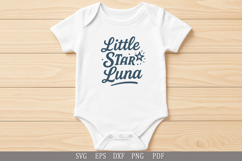 Little Star Luna SVG Personalized Name Design for Kids' Gift Product Image 3