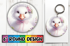 Blissful Car Coaster Round Style, Goose Product Image 1