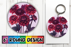 Lovely Round Design for Sublimation , Beauty Flower Product Image 1