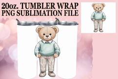 Bright Nights 20oz tumbler wrap, Teddy Bear Product Image 1