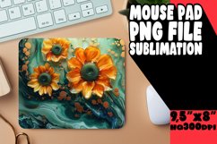 3D Marble Flower Mouse Pad Sublimation Design Product Image 1