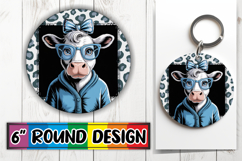 Enchanted Car Coaster Circle, Cute Cow Product Image 1