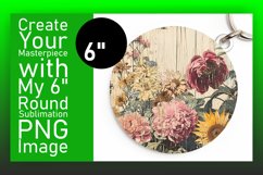 Classic Floral Sublimation Circle &amp; Coaster Product Image 1