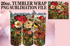 Elegant 3D Stained Glass Tumbler Design Product Image 1