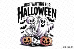 Just waiting for Halloween Svg | Halloween Svg | Svg File Product Image 1