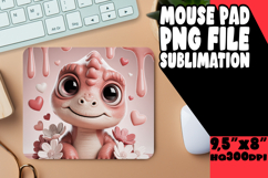Unique Mouse Mat Sublimation, Cute Dino Product Image 1