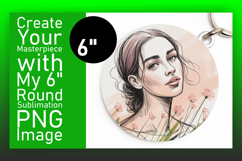 Creative Circle Design for Sublimation , Beauty Woman Product Image 1