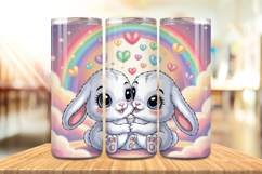 Valentine’s Day Cute Bunny Couple Tumbler Wrap PNG Big Bundl Product Image 7