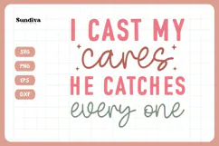 Christian Quote SVG - Faith Saying | He Catches Every One Product Image 3