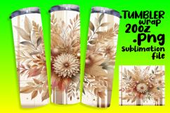 20oz Tumbler Graphic for DIY , Autumn Flower Product Image 1