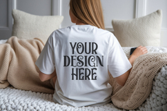 White Comfort Colors C1717 Shirt Mockup, CC 1717 T-shirt C Product Image 1