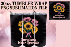 Joyful Reflections 20oz tumbler wrap, Breast Cancer Product Image 1