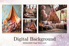 Living Room Couch Backdrops Sofa Summer Background Wallpaper Product Image 1