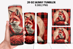 Fox Skinny Tumbler 20oz Wrap Design, Animal Tumbler Wrap Product Image 1