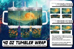 Watercolor Wonderland 40oz Tumbler Sublimation Product Image 1