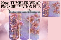 Dazzling Flower Leopard Tumbler Wrap: Sublimation - 20oz Product Image 1