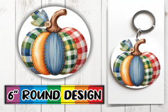Luminous Round Designs Sublimation PNG, Pumpkin Watercolor Product Image 1
