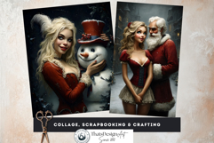Christmas Girl Moody Holiday Junk Journal Printable Papers Product Image 9