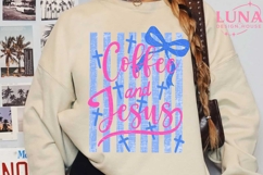 Coquette Coffee and Jesus Png, Retro Christian Png Product Image 5