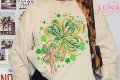 Not Lucky Simply Blessed png, Retro Coquette St Patrick's Product Image 4