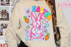 Brushstroke Happy Easter png, Coquette carrot png, Pastel Product Image 4