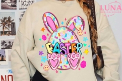 Happy Easter PNG, Glitter Easter Bunny Coquette PNG, Preppy Product Image 4