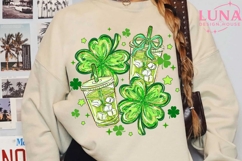 Lucky and Caffeinated png, St Patricks Day Png, Lucky Png Product Image 5
