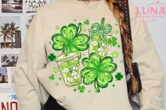 Lucky and Caffeinated png, St Patricks Day Png, Lucky Png Product Image 5