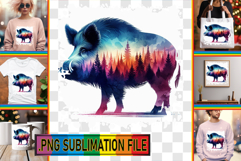 Playful TOTE BAG Art PNG, Animals Art Product Image 1