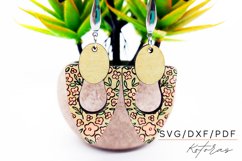 Flower Engraved Earrings Digital Download Product Image 1