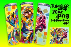 Eye-Catching Dog Tumbler Wrap 20oz Pattern Product Image 1