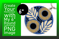 Cute Flamingo with Flowers Round Design PNG Product Image 1