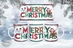 Merry Christmas Mug Wrap - Christmas Mug Sublimation Product Image 1