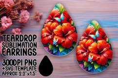 Chic Teardrop Earrings Design Template , Flowers Product Image 1