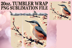 Radiant joy 20oz tumbler wrap, Birds Product Image 1