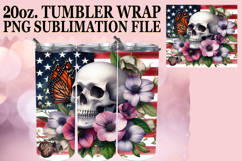 Radiant Mornings 20oz tumbler wrap, Skull USA Product Image 1